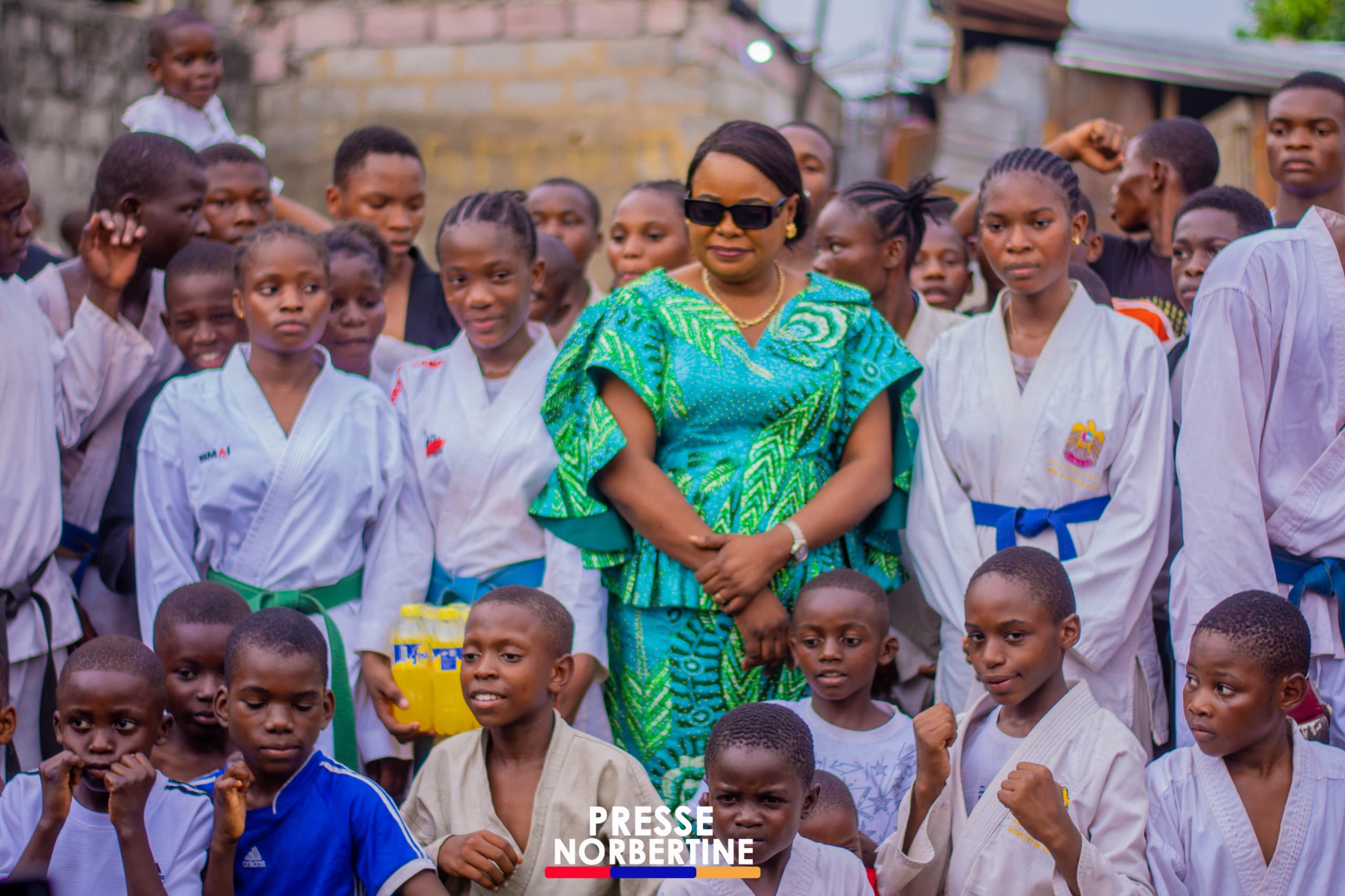 Norbertine Matanda lors d'une action sociale